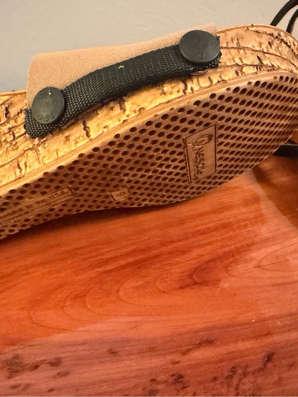 Women's Taupe Wedge Slide Sandals with Cork like Platform